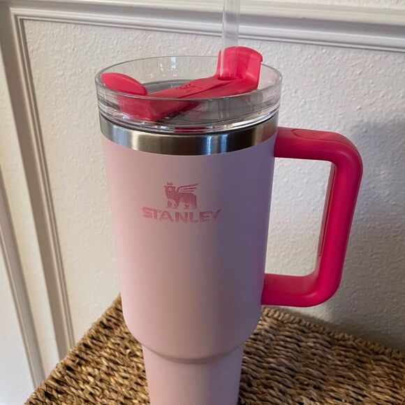 Stanley 40 Ounce Metal Light Pink Dark Pink Tumbler - Picture 8 of 14